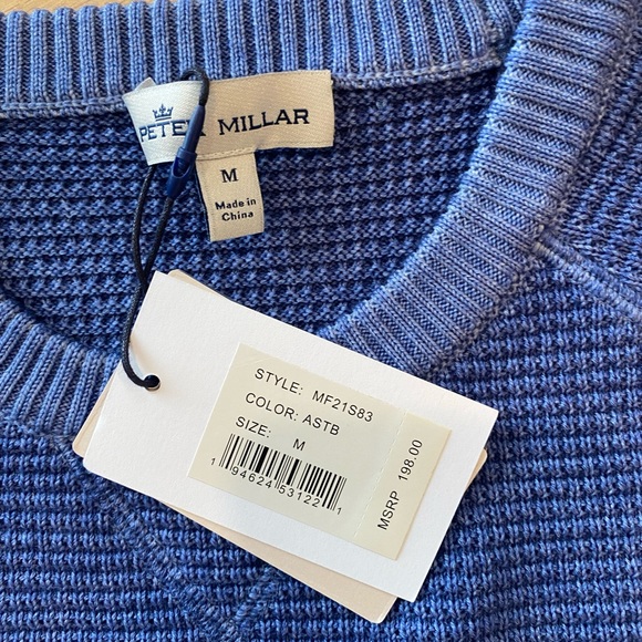 Peter Millar - Waffle Raglan Crewneck Sweater - Picture 4 of 4